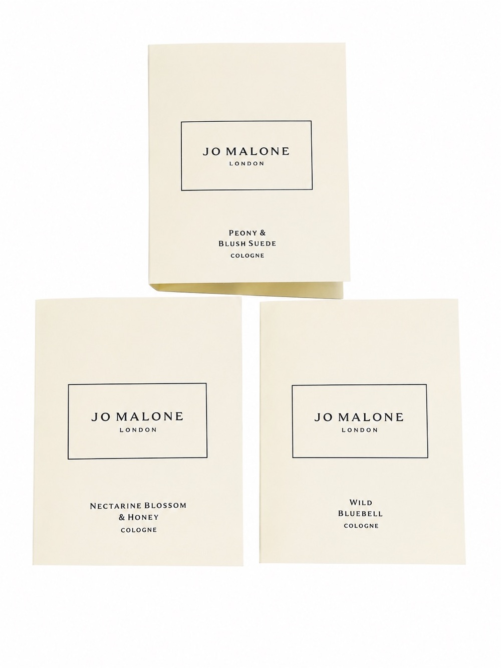 ✨ Jo Malone Sample Bundle Peony & Blush Suede Wild Bluebell Nectarine-NWT